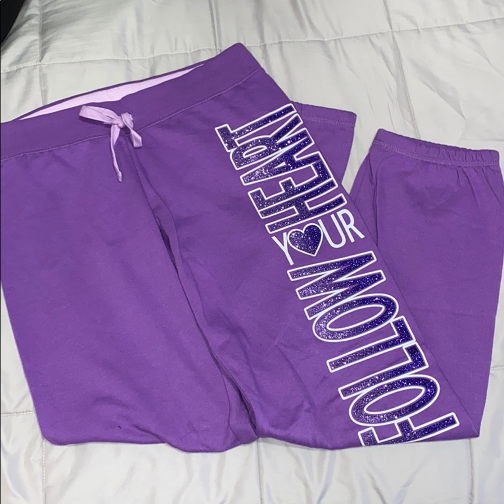 Glitter “Follow Your Heart” Sweatpants